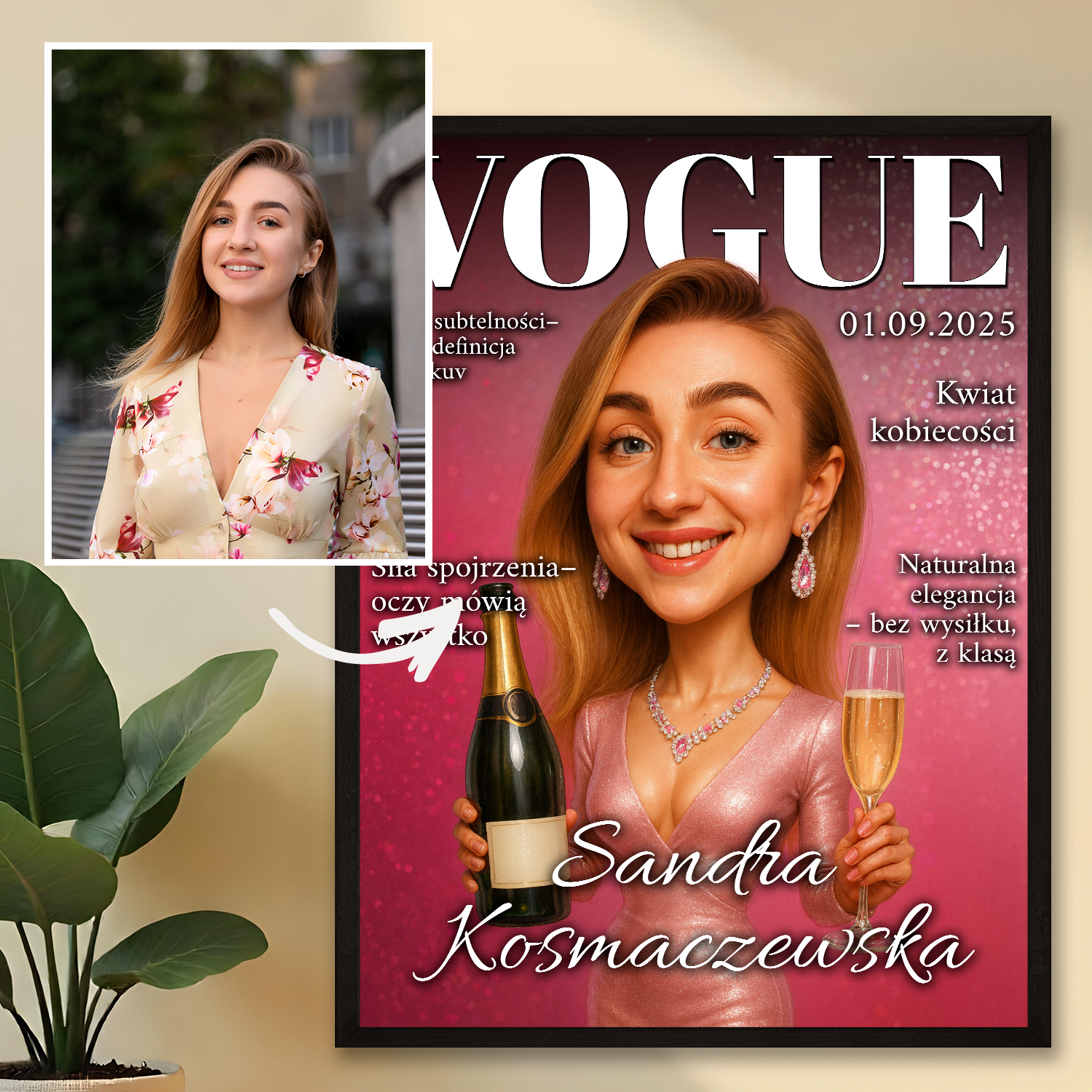 Kobieta, która inspiruje - plakat z Twojego zdjęcia