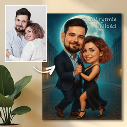 Image of W rytmie miłości - druk na szkle, portret z Twojego zdjęcia