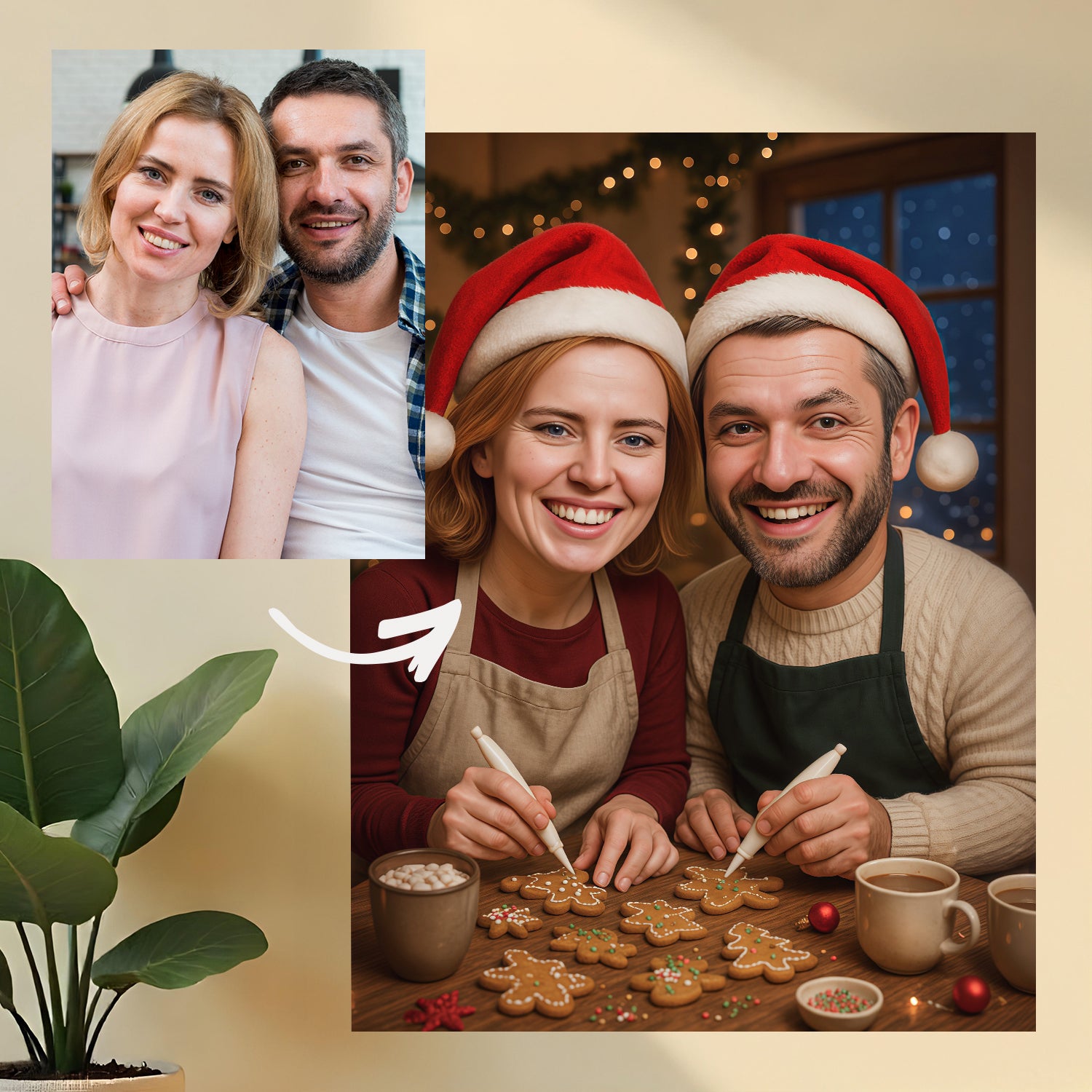 Image of Wspólne pieczenie pierniczków - obraz na płótnie z Twojego zdjęcia