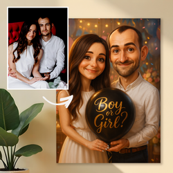 Image of Portret z okazji Baby Shower - obraz na płótnie z Twojego zdjęcia