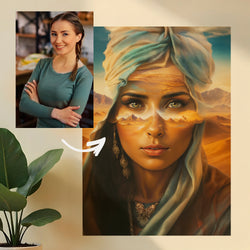 Image of Portret tajemnica Sahary - obraz na płótnie z Twojego zdjęcia