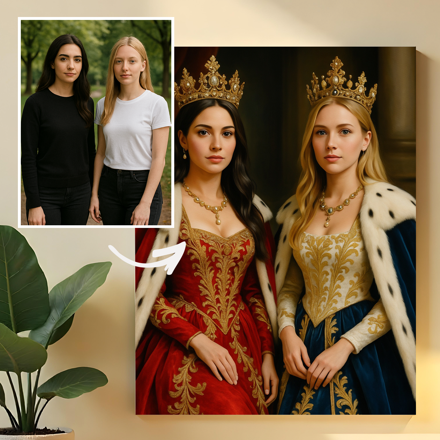 Image of Dwie królowe - obraz na płótnie z Twojego zdjęcia