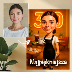 Image of Portret kobiety na 30 urodziny - druk na szkle, portret z Twojego zdjęcia