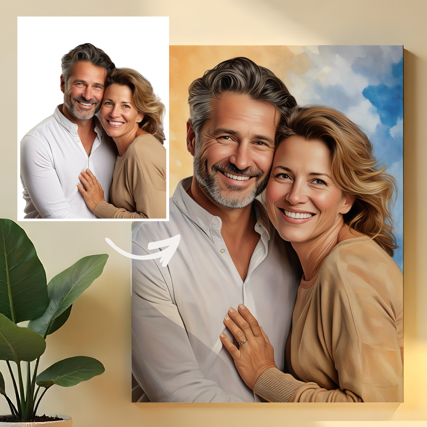 Image of Portret małżonków - obraz na płótnie z Twojego zdjęcia