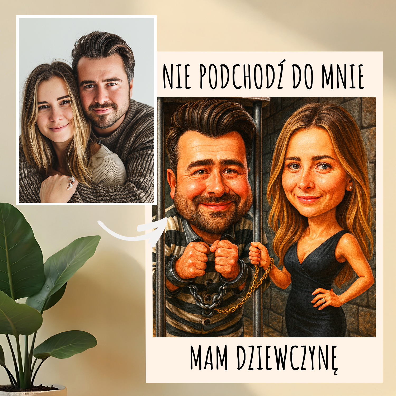 Mam dziewczynę - druk na szkle, portret z Twojego zdjęcia