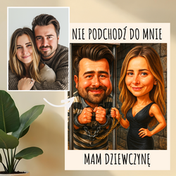 Image of Mam dziewczynę - druk na szkle, portret z Twojego zdjęcia