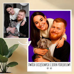 Image of Para i ich pupil - druk na szkle, portret z Twojego zdjęcia