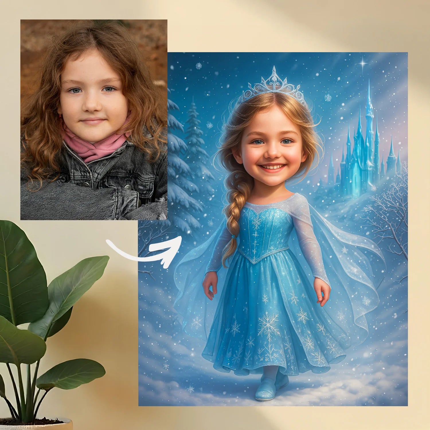 Image of Dziewczynka w stylu Frozen - obraz na płótnie z Twojego zdjęcia