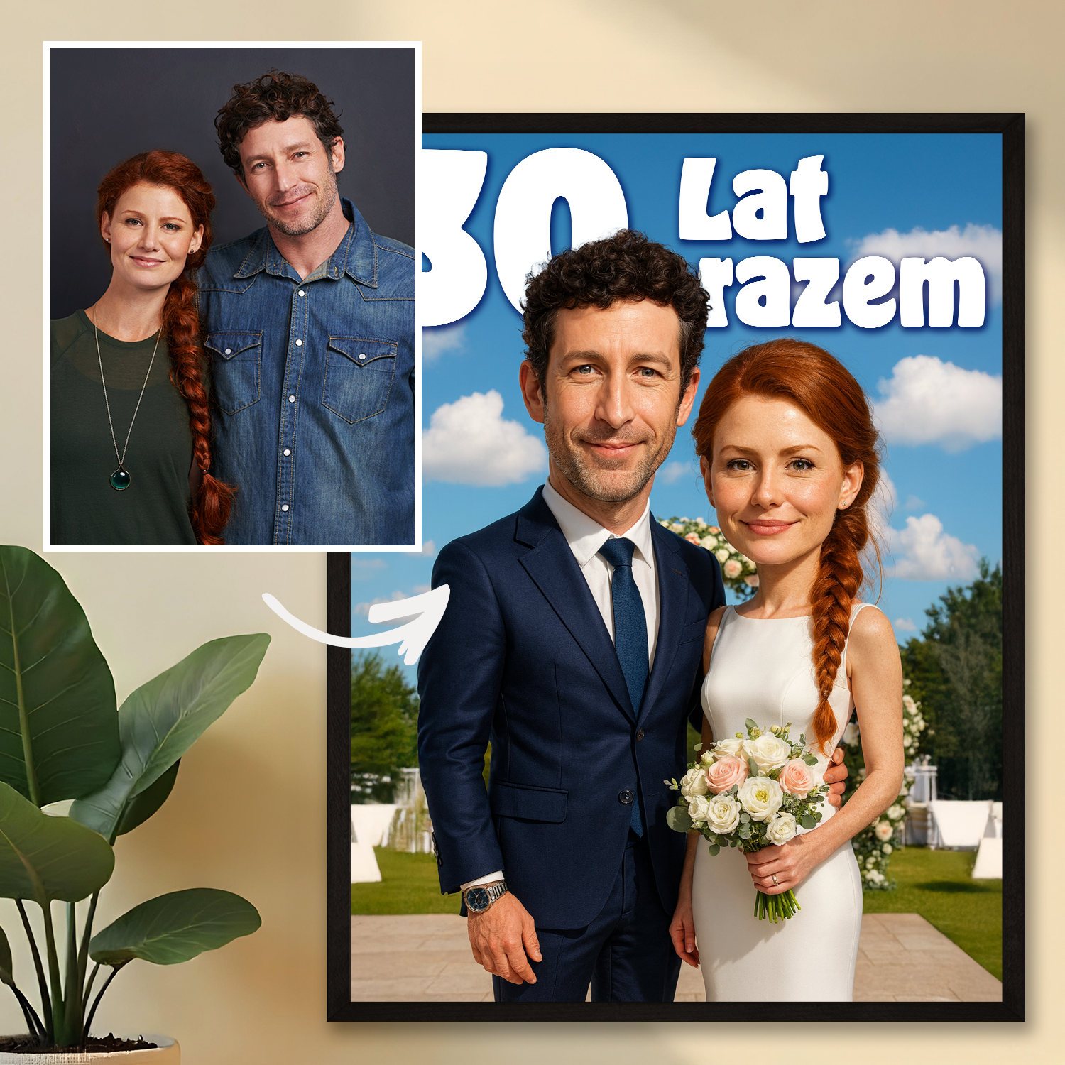 Image of Wspólna karykatura na 30 rocznicę - plakat z Twojego zdjęcia