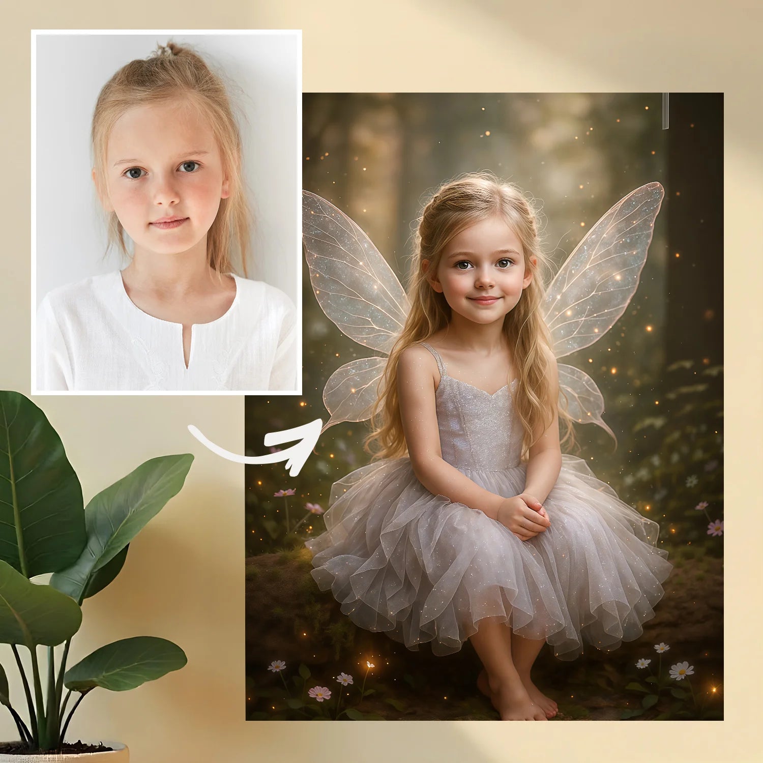 Image of Dziewczynka jako wróżka - obraz na płótnie z Twojego zdjęcia