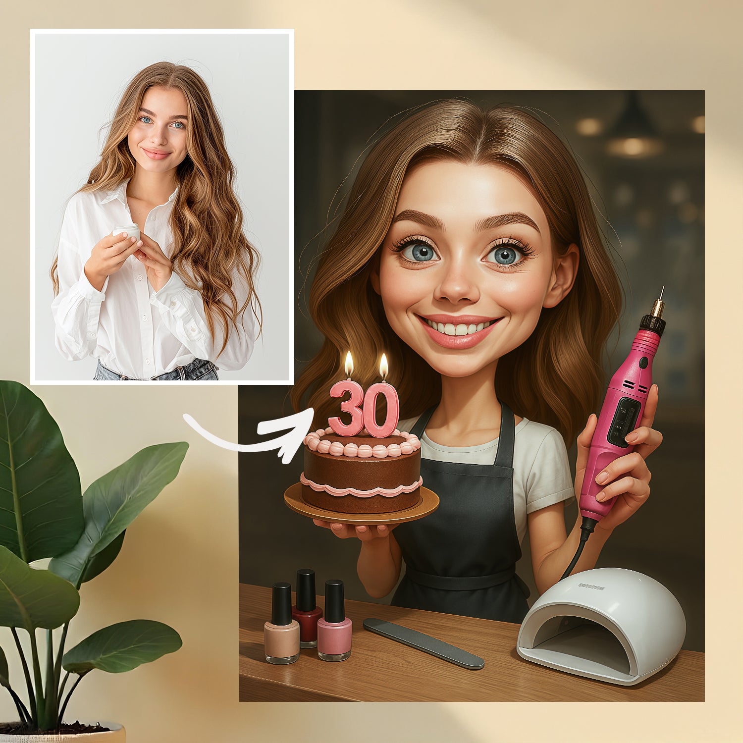 Image of 30 urodziny manikiurzystki - obraz na płótnie z Twojego zdjęcia