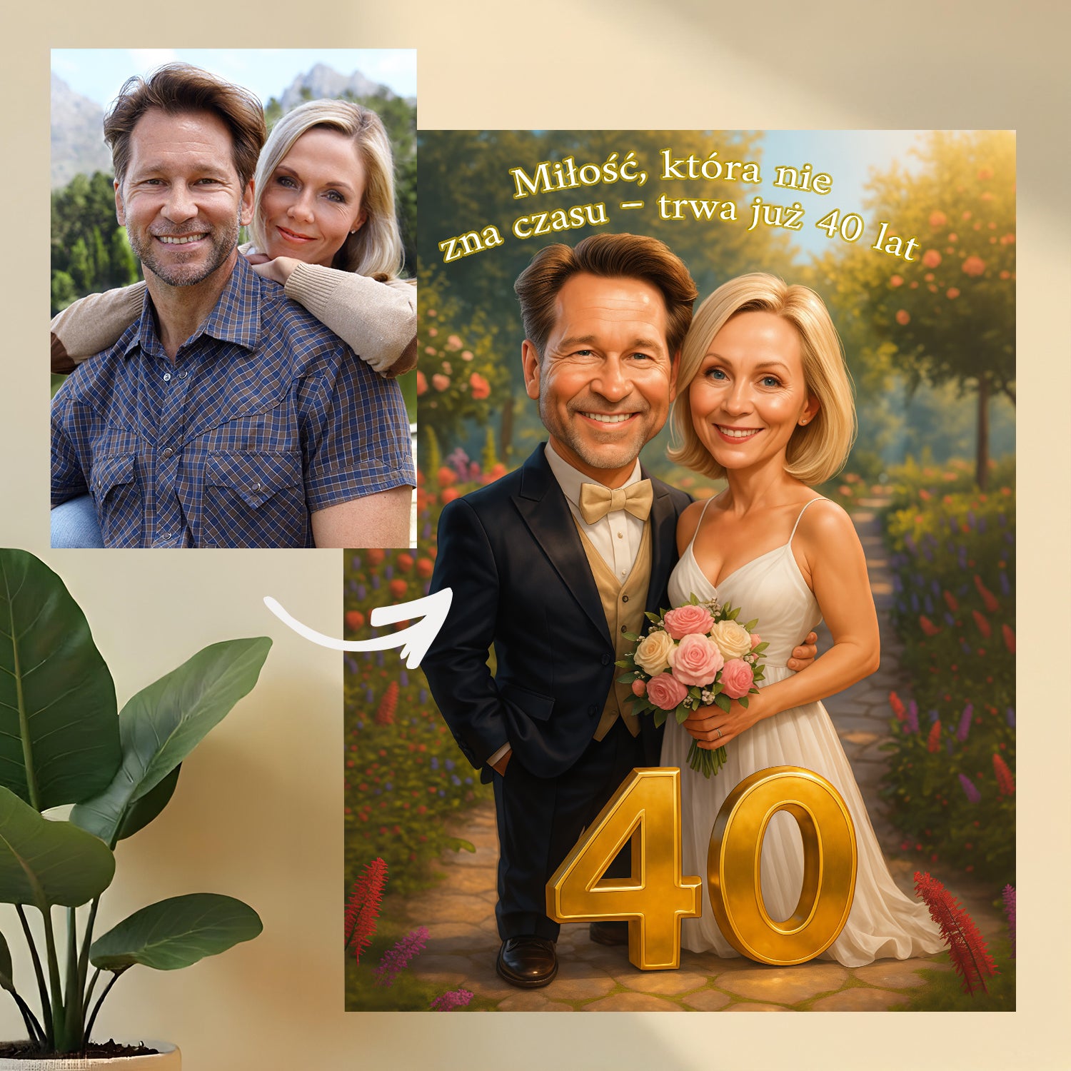 Image of Miłość przez 40 lat - obraz na płótnie z Twojego zdjęcia