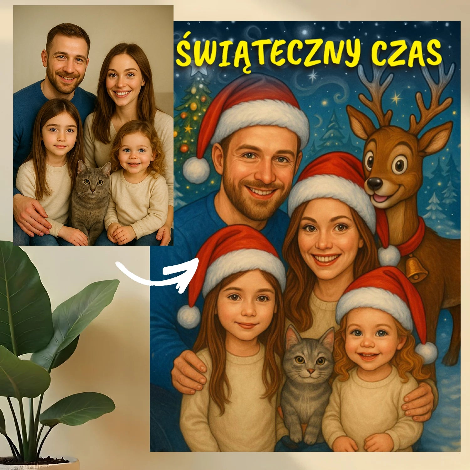 Świąteczny czas - obraz na płótnie z Twojego zdjęcia