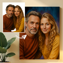 Image of Portret taty z córką - obraz na płótnie z Twojego zdjęcia