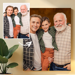 Image of Portret trzech pokoleń - obraz na płótnie z Twojego zdjęcia