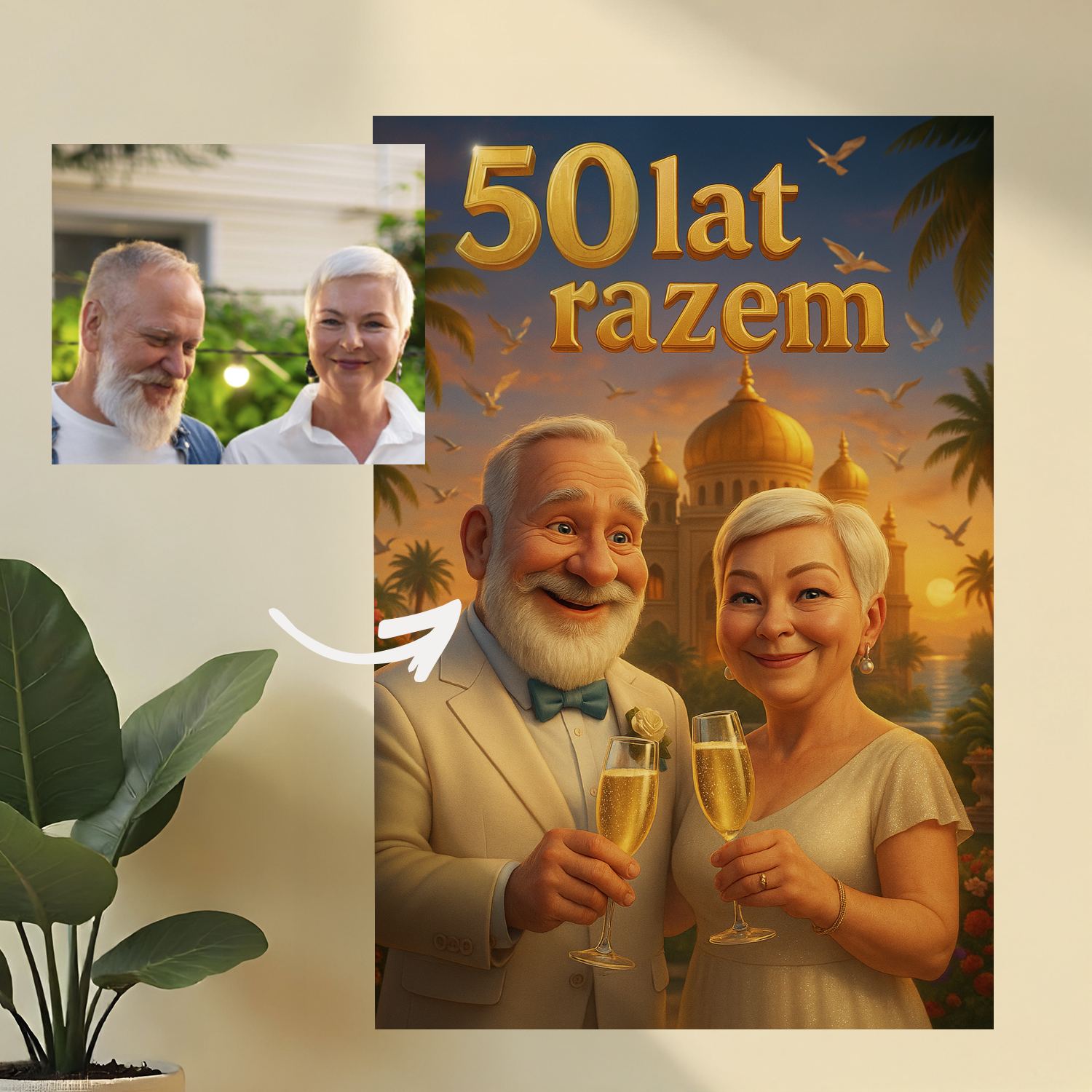 Image of Z okazji 50 wspólnych lat - obraz na płótnie z Twojego zdjęcia