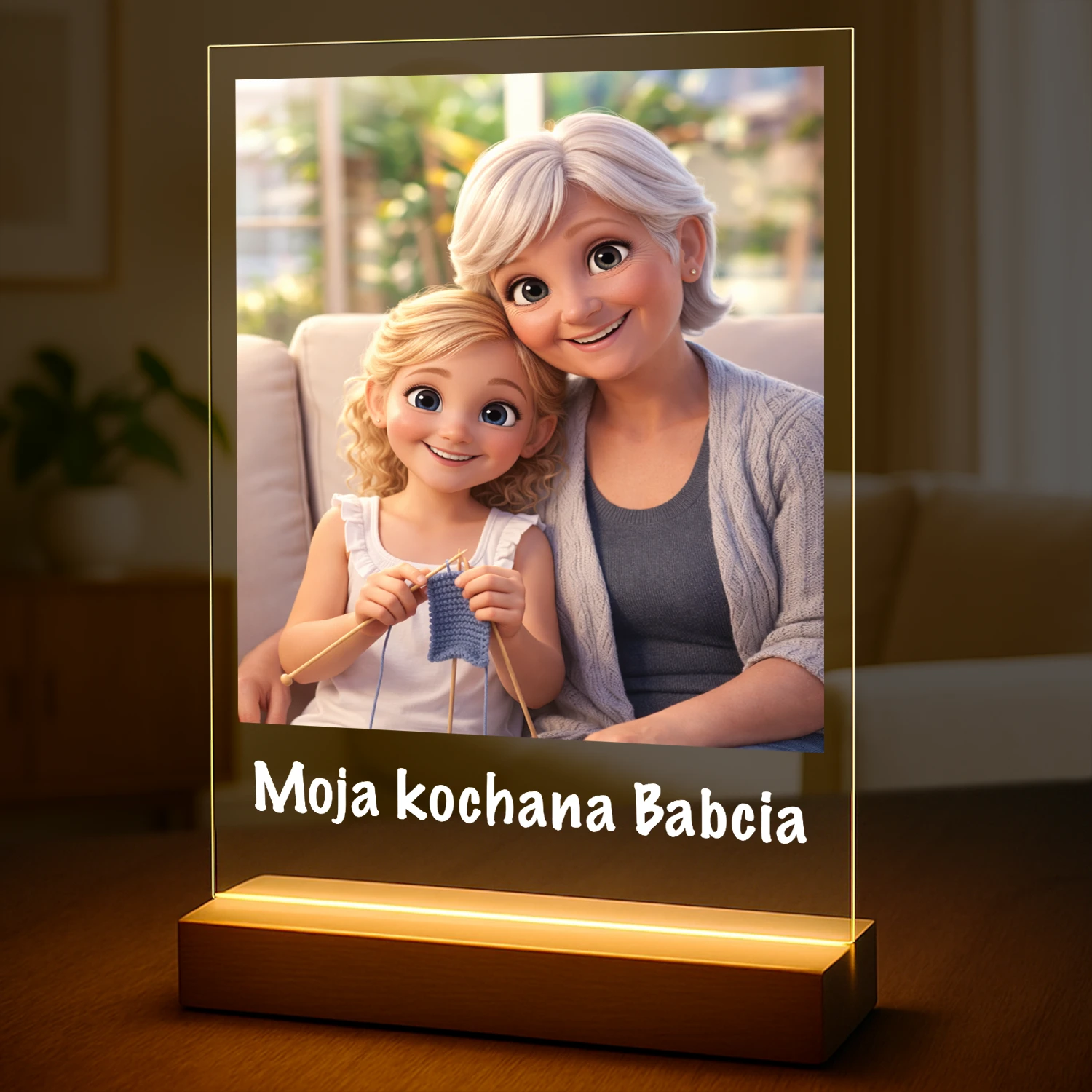 Image of Moja kochana babcia - druk na szkle, portret z Twojego zdjęcia