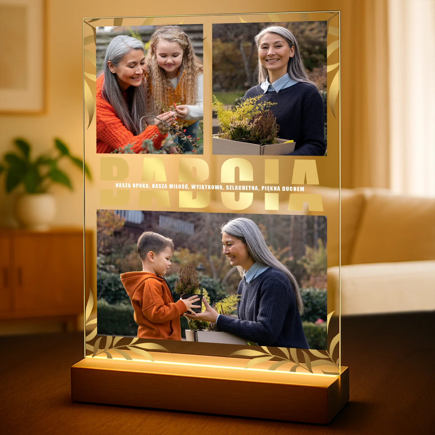 Image of Babcia naszą oporą - druk na szkle z Twojego zdjęcia