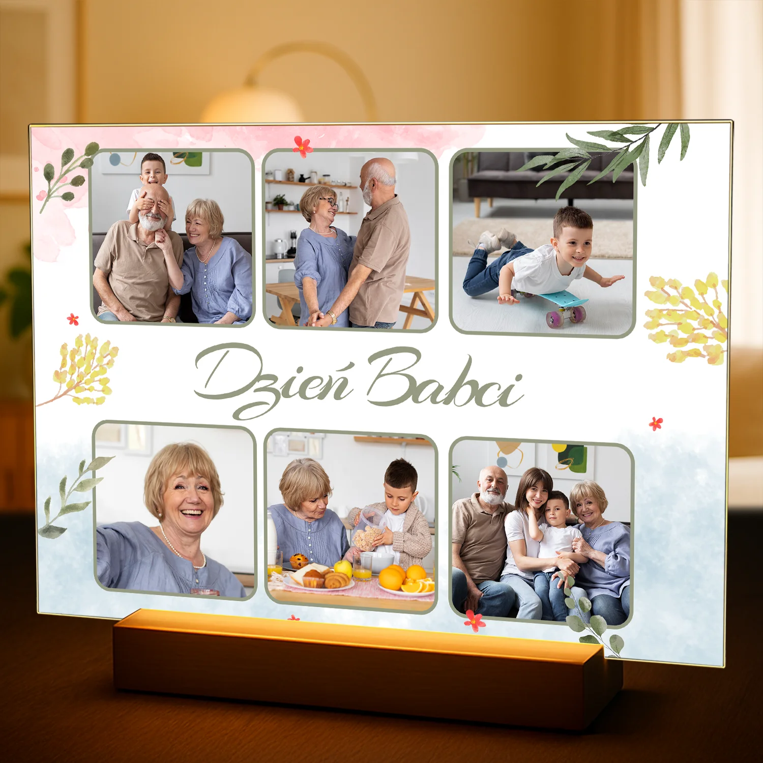 Image of Fotokolaż na Dzień Babci - druk na szkle z Twojego zdjęcia