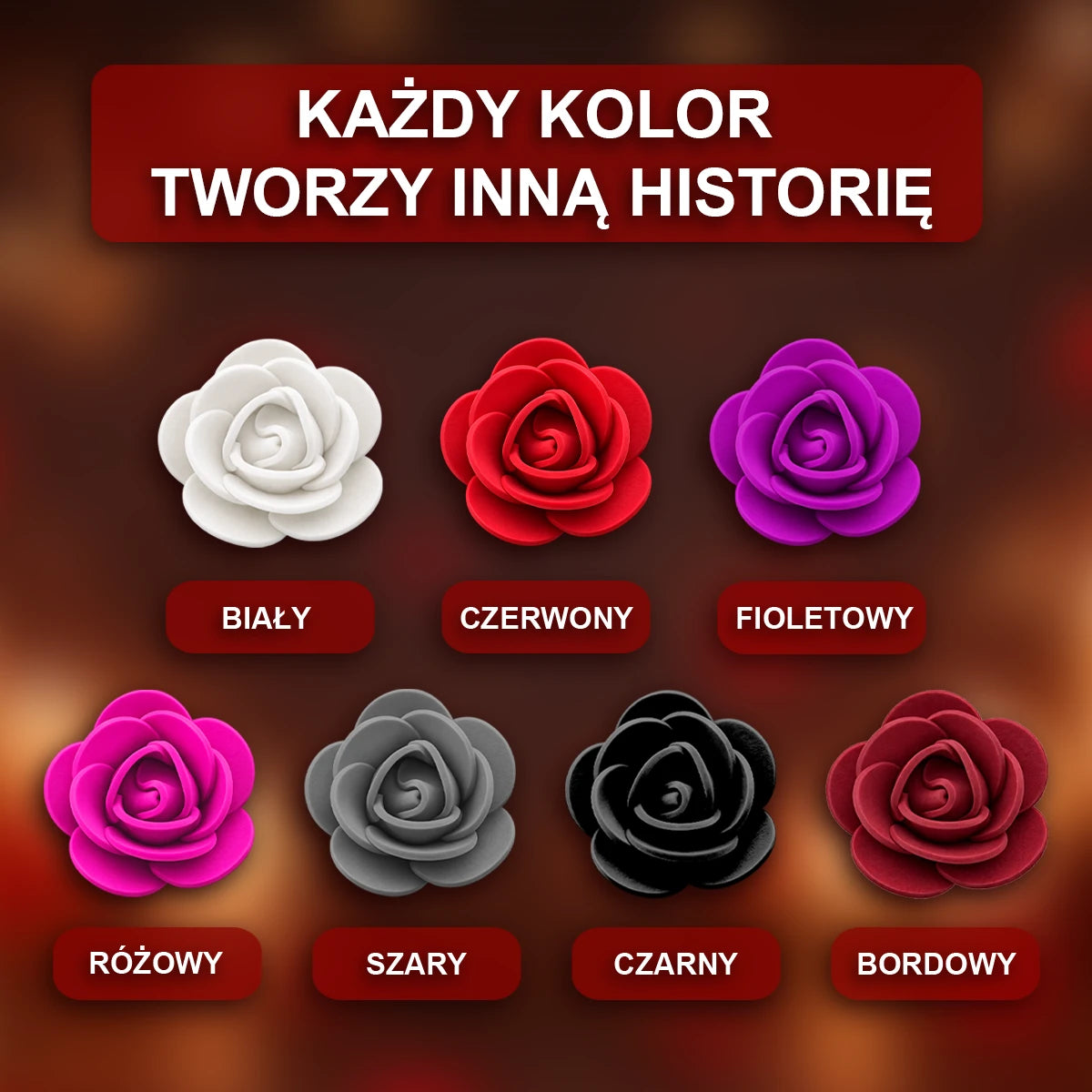 Image of Zakochana para - miś z róż z personalizowanym sercem