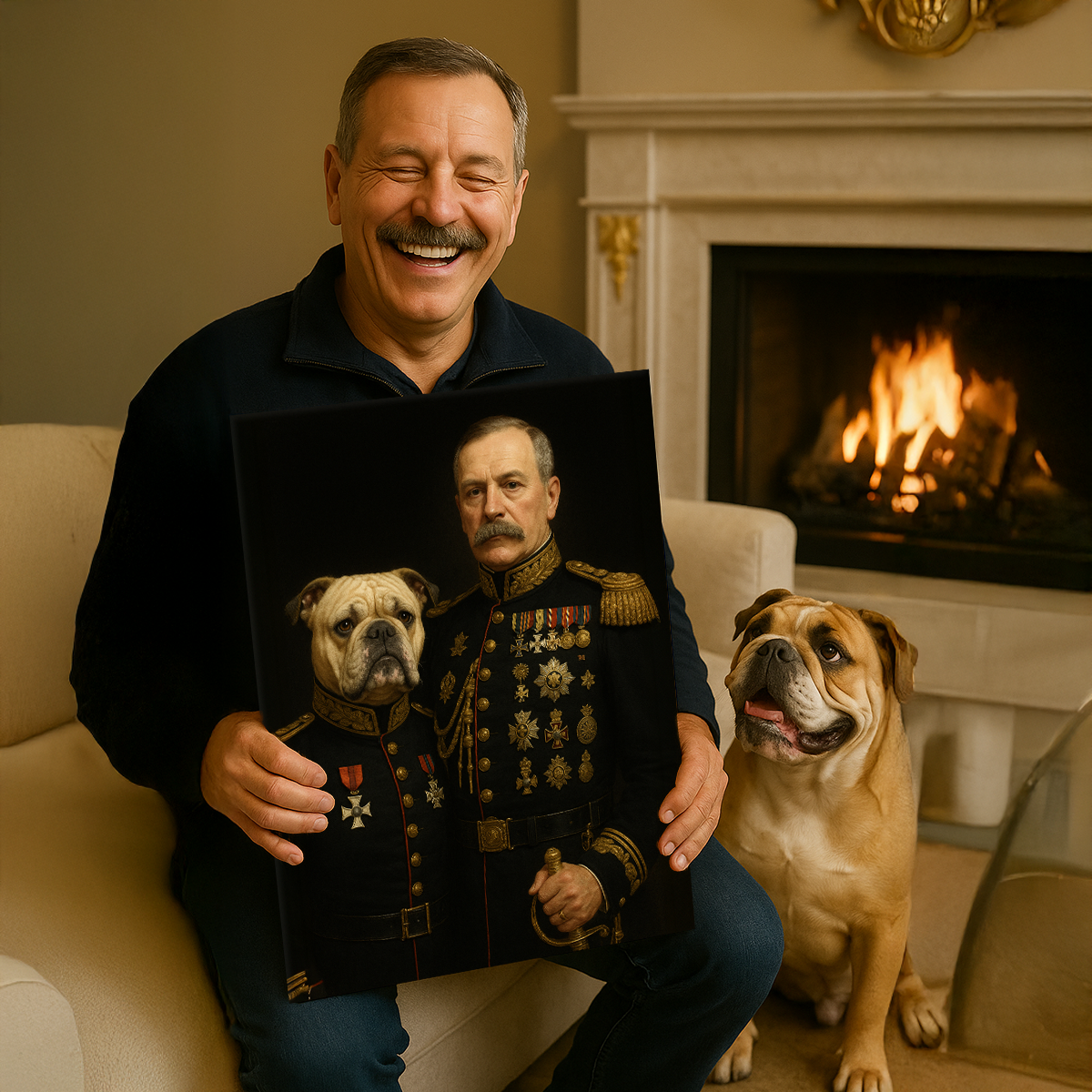 Image of Generał i jego kompan - obraz na płótnie z Twojego zdjęcia