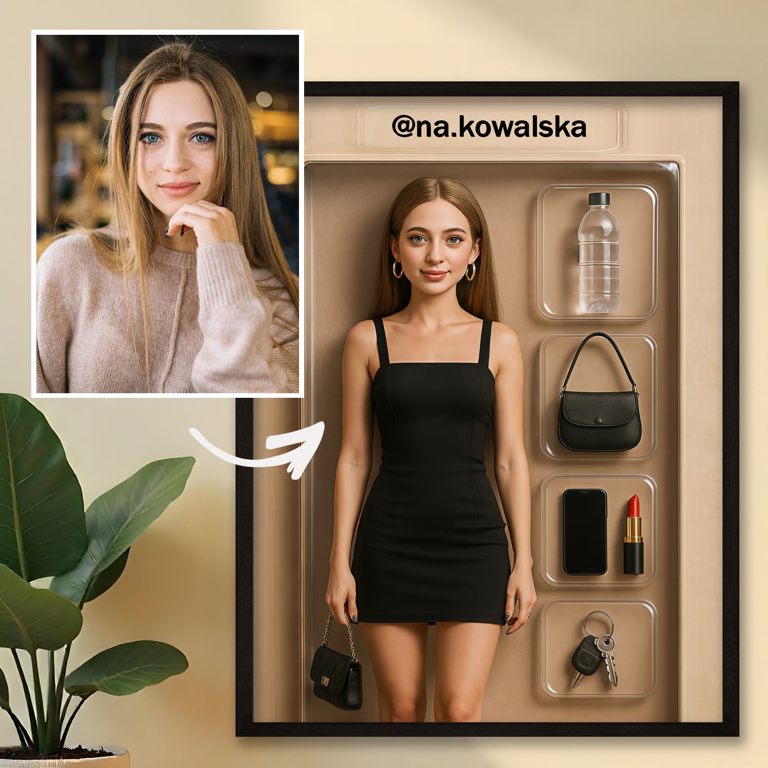 Limitowana lalka - druk na szkle, portret z Twojego zdjęcia