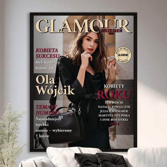 Jak z okładki Glamour - plakat z Twojego zdjęcia