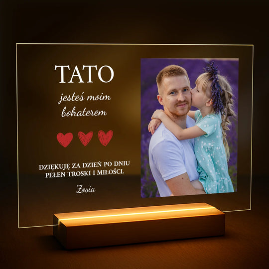Dla wspaniałego taty - druk na szkle z Twojego zdjęcia