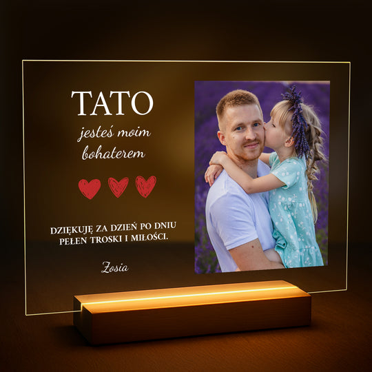 Dla wspaniałego taty - druk na szkle z Twojego zdjęcia