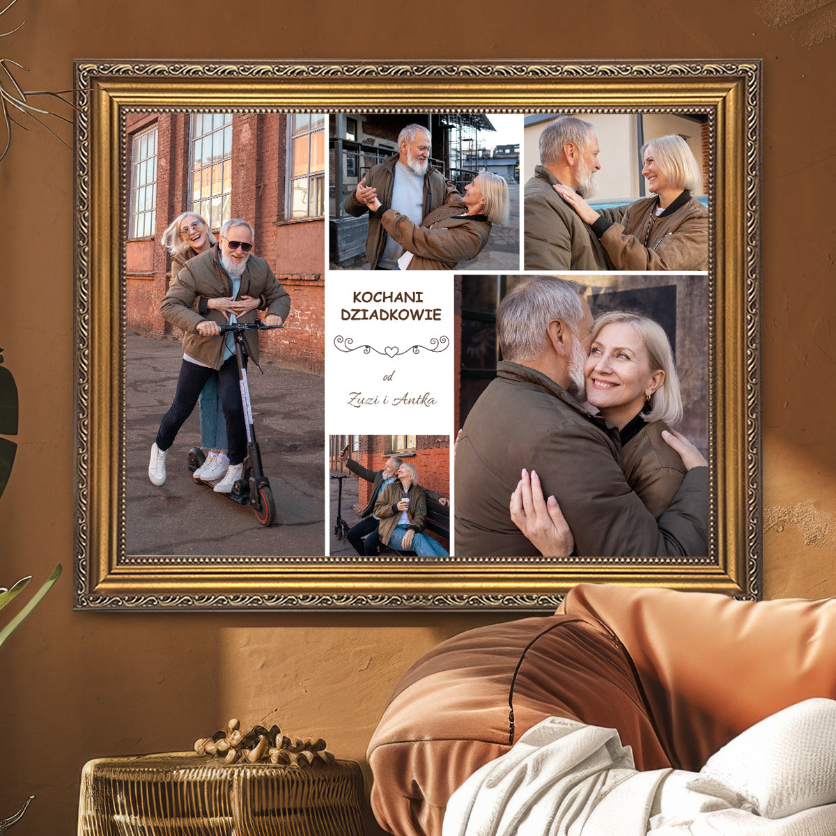 Image of Moi kochani dziadkowie - kolaż na płótnie z Twojego zdjęcia