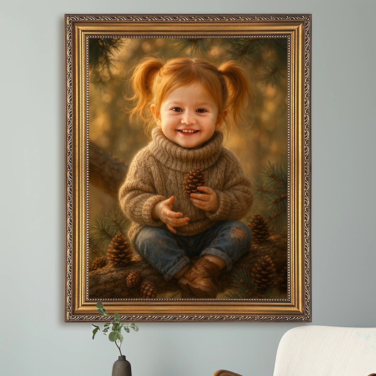 Dziewczynka portret - obraz na płótnie z Twojego zdjęcia