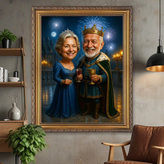 Para w dworskim stylu - obraz na płótnie z Twojego zdjęcia