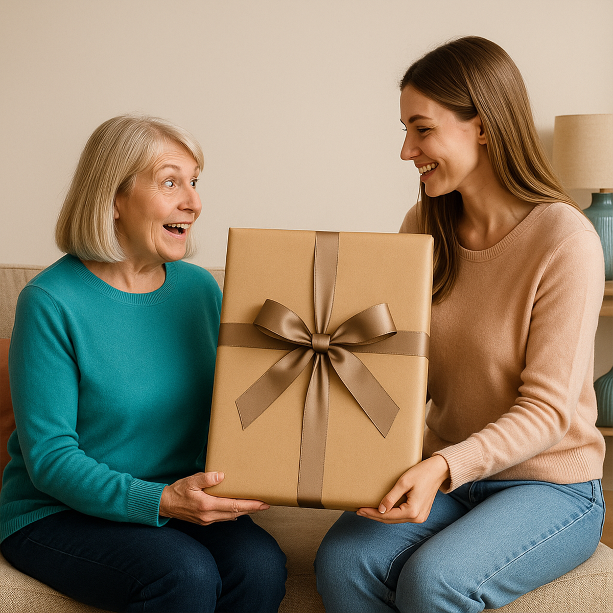 Image of Wspólny portret matki i córki - obraz na płótnie z Twojego zdjęcia