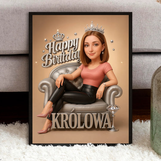 Królowa urodzin - plakat z Twojego zdjęcia