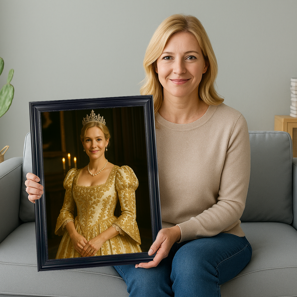 Image of Królewski portret kobiety - obraz na płótnie z Twojego zdjęcia