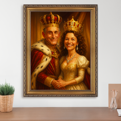Image of Portret królewski w unikalnym stylu - obraz na płótnie z Twojego zdjęcia