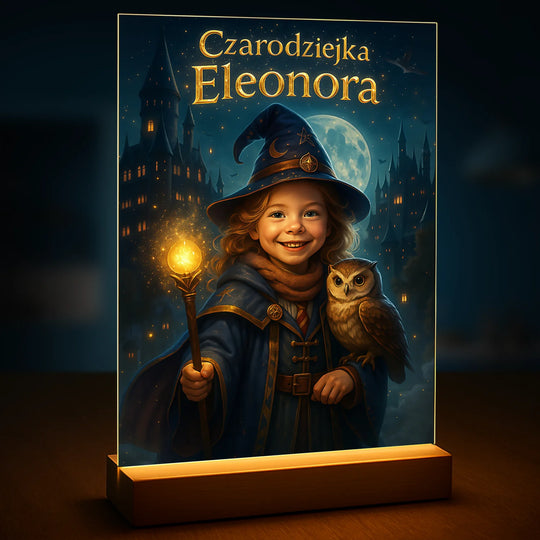 Mała czarodziejka - druk na szkle, portret z Twojego zdjęcia