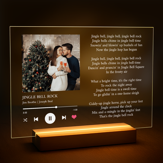 Świąteczna piosenka dla pary - druk na szkle z Twojego zdjęcia