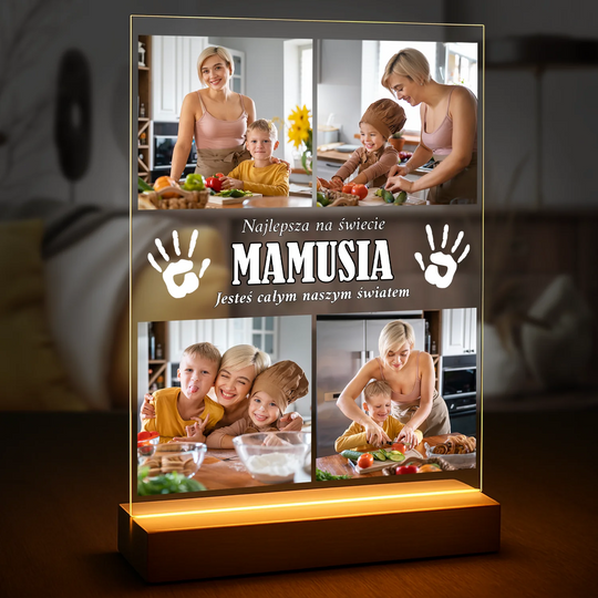 Mamusia najlepsza na świecie - druk na szkle, personalizowany prezent na Dzień Matki