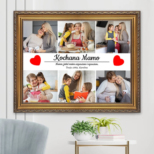 Wspomnienia z mamą - kolaż na płótnie, personalizowany prezent na Dzień Matki