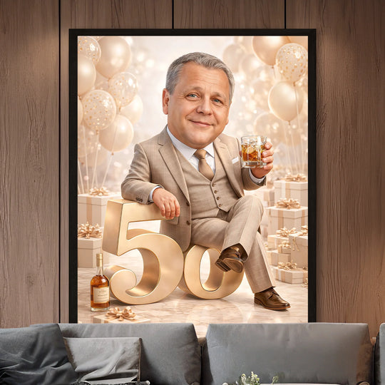 Niezwykłe 50. urodziny - plakat, personalizowany prezent na 50. urodziny