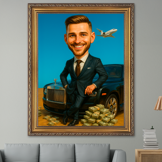 Portret milionera - obraz na płótnie z Twojego zdjęcia