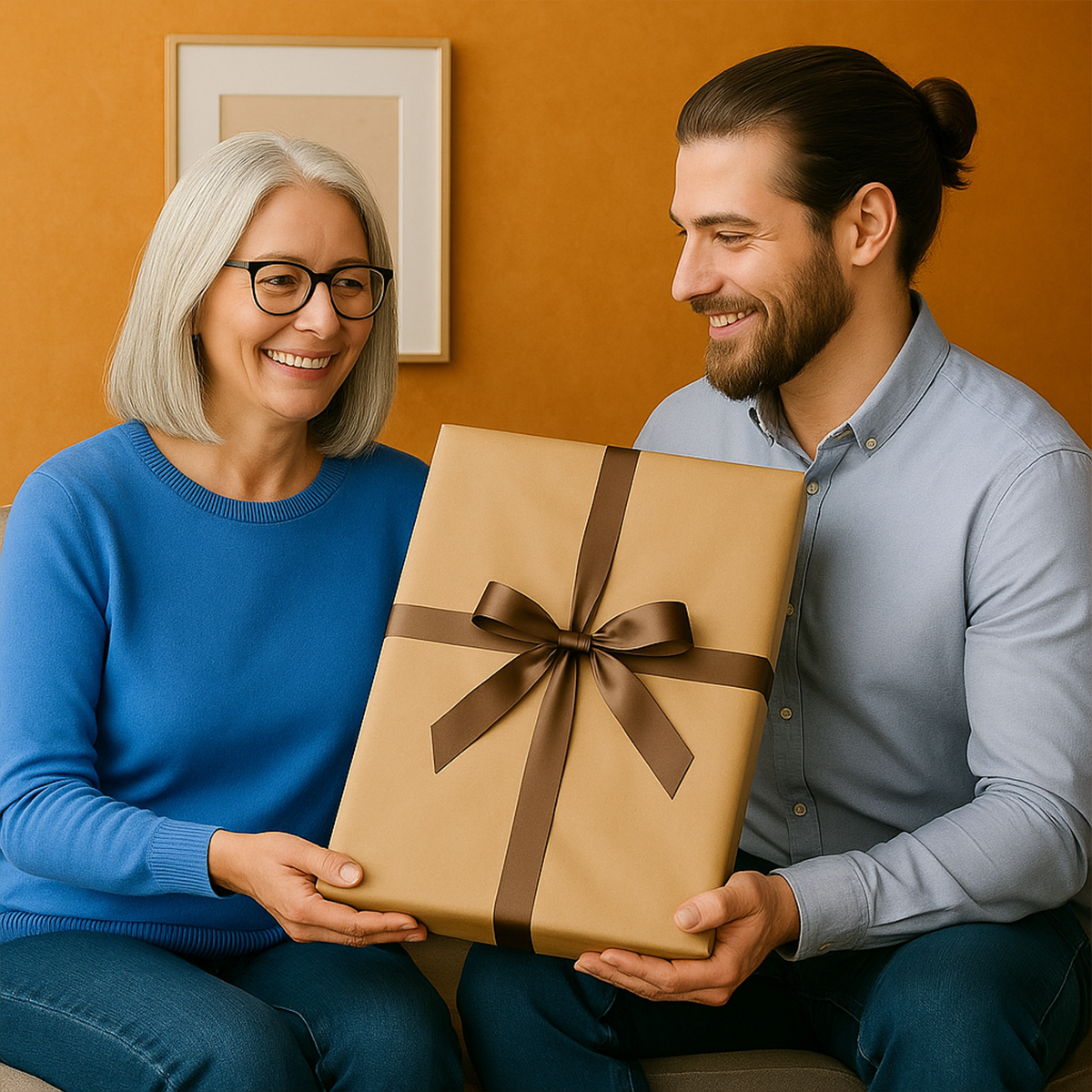 Image of Portret matki z synem - obraz na płótnie z Twojego zdjęcia