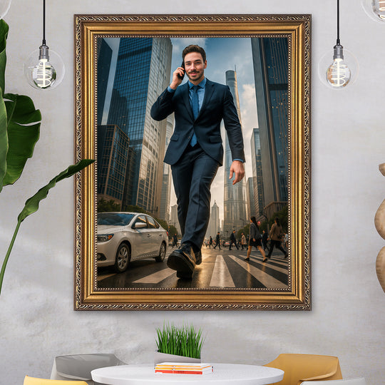 Portret gigantycznego mężczyzny - obraz na płótnie z Twojego zdjęcia