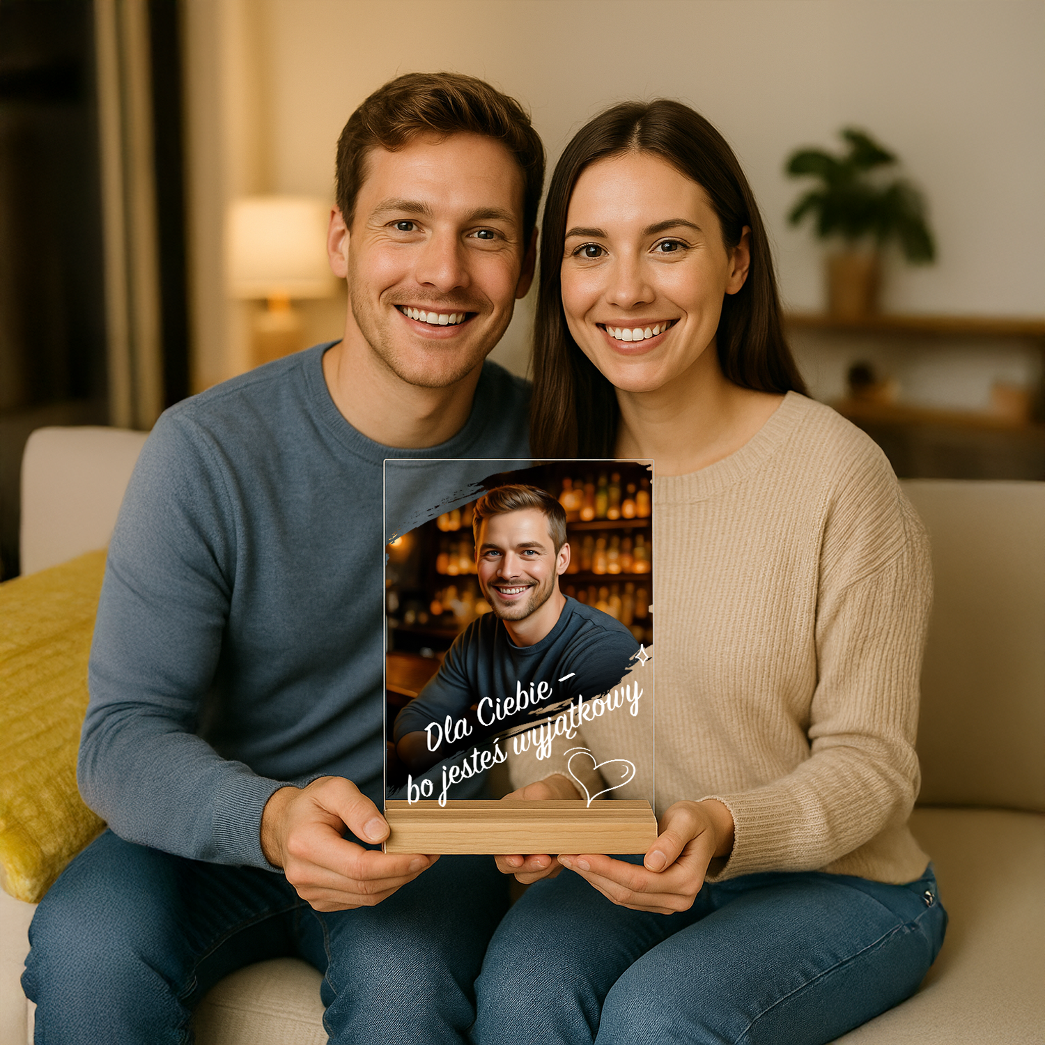 Jesteś wyjątkowy - druk na szkle, portret z Twojego zdjęcia