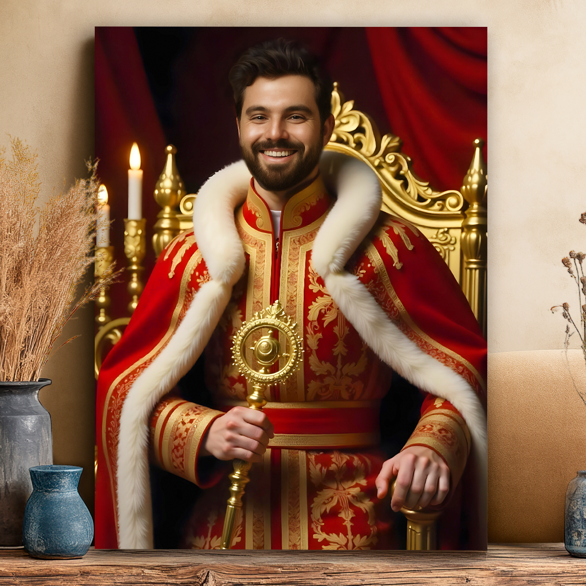 Portret monarchy - obraz na płótnie z Twojego zdjęcia