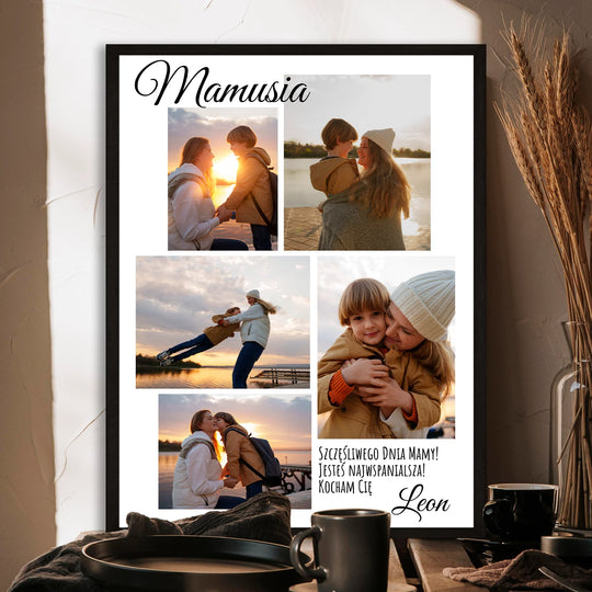 Kolaż z okazji Dnia Mamy - plakat z Twojego zdjęcia