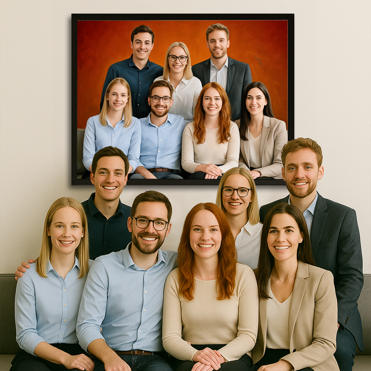 Image of Grupa przyjaciół - obraz na płótnie z Twojego zdjęcia