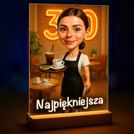 Portret kobiety na 30 urodziny - druk na szkle, portret z Twojego zdjęcia