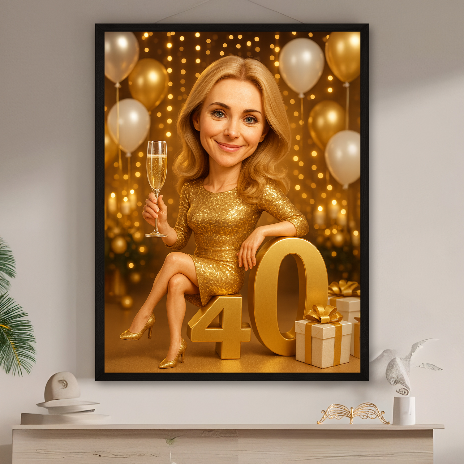 Image of Urodzinowa karykatura na 40. - plakat z Twojego zdjęcia